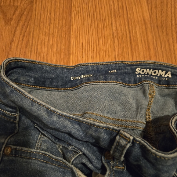 Sonoma Dark Blue Distressed Skinny Jeans - Picture 3 of 4